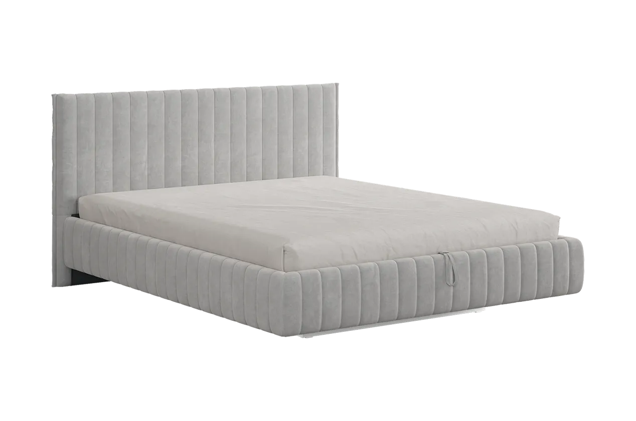 Кровать с подъемным механизмом Твикс 180х200 см галька (велюр) в Лангепасе - langepas.mebel-tymen.ru | фото