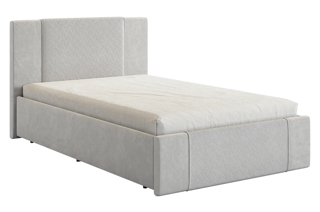 Кровать с основанием Хлоя 120х200 см галька (велюр) в Лангепасе - langepas.mebel-tymen.ru | фото