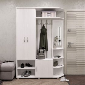 Прихожая Домино рамух белый в Лангепасе - langepas.mebel-tymen.ru | фото