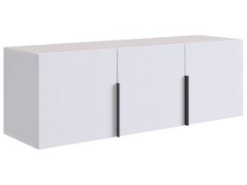 Антресоль трехдверная L1200 Баско белое дерево в Лангепасе - langepas.mebel-tymen.ru | фото