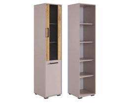 Стеллаж Лайт-2 кашемир/дуб крафт золотой в Лангепасе - langepas.mebel-tymen.ru | фото