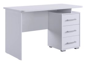 Стол компьютерный 1200 Лайт-2 белый/белый в Лангепасе - langepas.mebel-tymen.ru | фото