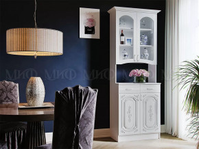 Буфет 2-х створчатый Лиза-2 Белый глянец холодный в Лангепасе - langepas.mebel-tymen.ru | фото