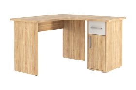 Стол компьютерный 1200 угловой Лайт-1 дуб сонома/белый в Лангепасе - langepas.mebel-tymen.ru | фото