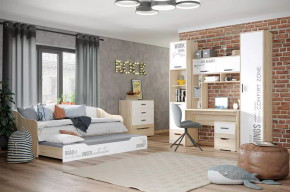 Детская Джуниор, набор №2, дуб сонома/белый в Лангепасе - langepas.mebel-tymen.ru | фото