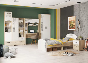 Детская Джуниор, набор №3, дуб сонома/белый в Лангепасе - langepas.mebel-tymen.ru | фото