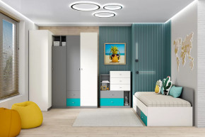 Детская Клео ОК-3, графит, миндаль, океан Диал в Лангепасе - langepas.mebel-tymen.ru | фото