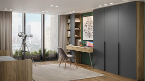 Детская «Порто» Яблоня Беллуно, Графит софт в Лангепасе - langepas.mebel-tymen.ru | фото