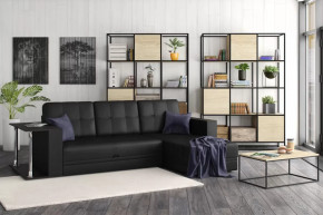 Диван АТЛАНТ угловой со столиком Марика чёрный в Лангепасе - langepas.mebel-tymen.ru | фото
