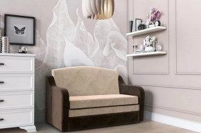 Диван "Луна" (серо-бежевый, к/з шоколад) в Лангепасе - langepas.mebel-tymen.ru | фото