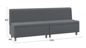 Диван прямой «Каир» ГН №3 Исп.2 Велюр Camaro 18 (серый) в Лангепасе - langepas.mebel-tymen.ru | фото