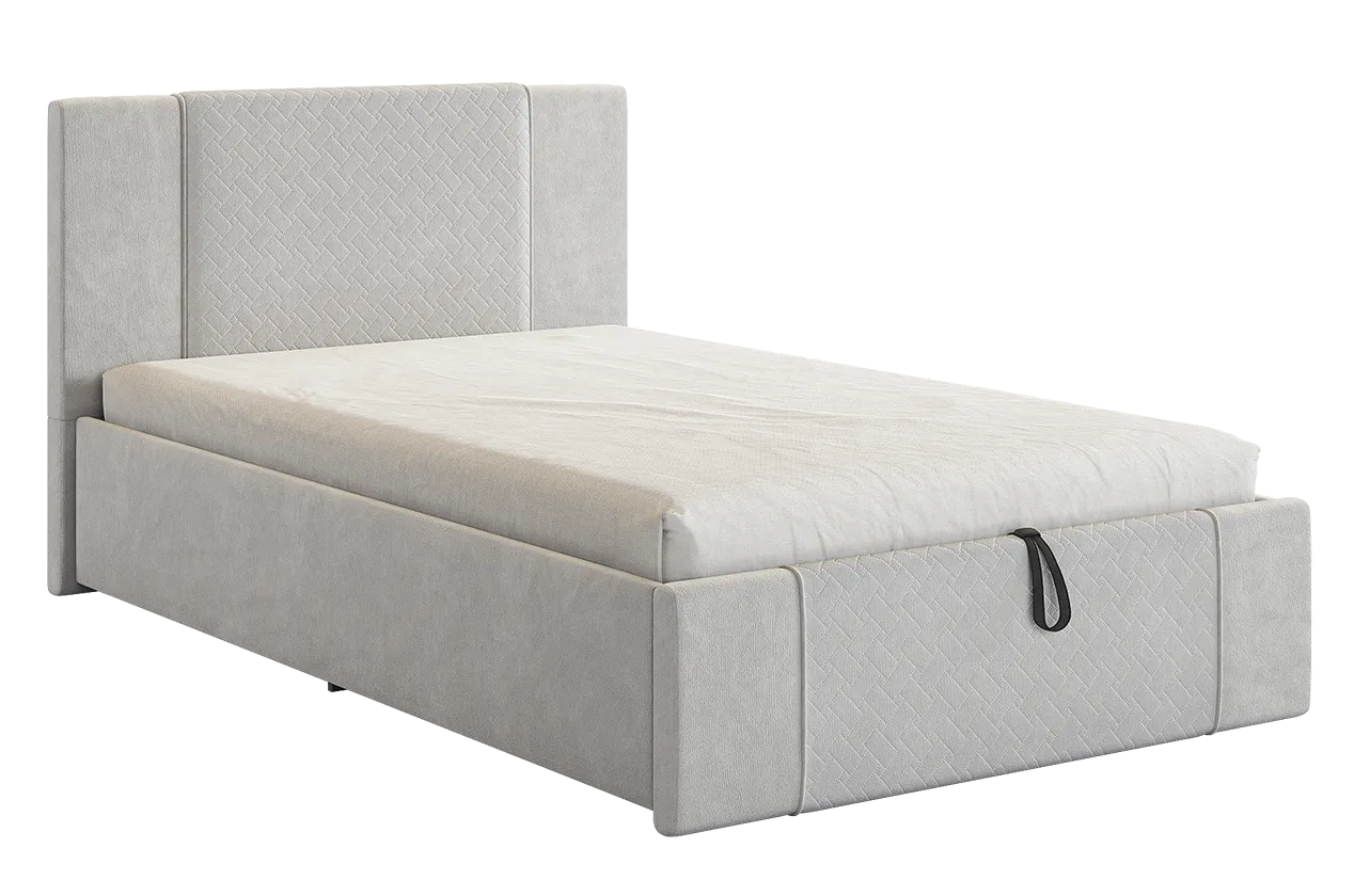 Кровать с подъемным механизмом Хлоя 120х200 см галька (велюр) в Лангепасе - langepas.mebel-tymen.ru | фото