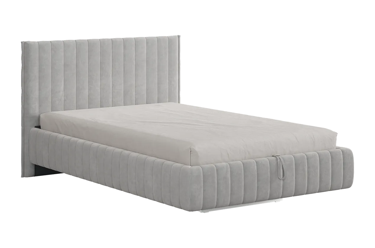 Кровать с подъемным механизмом Твикс 120х200 см галька (велюр) в Лангепасе - langepas.mebel-tymen.ru | фото