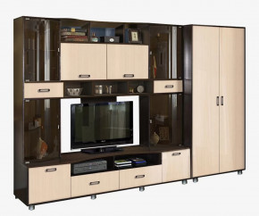 Гостиная Аллегро, вариант 4, венге Linum/дуб белфорт в Лангепасе - langepas.mebel-tymen.ru | фото