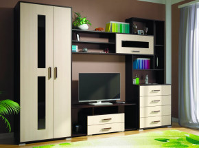 Гостиная Европа-1 Венге / Дуб молочный в Лангепасе - langepas.mebel-tymen.ru | фото