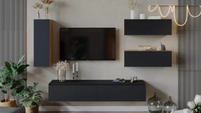 Гостиная «Глосс» №7 Яблоня Беллуно/Cтекло Графит матовый в Лангепасе - langepas.mebel-tymen.ru | фото