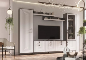 Гостиная Квадро №СВ-1 Серый графит/Софт вайт в Лангепасе - langepas.mebel-tymen.ru | фото