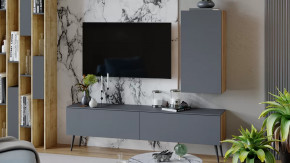 Гостиная «Порто» №3 Яблоня Беллуно, Графит софт в Лангепасе - langepas.mebel-tymen.ru | фото