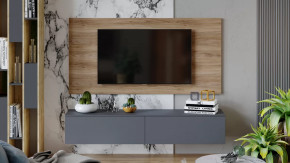 Гостиная «Порто» №7 Яблоня Беллуно, Графит софт в Лангепасе - langepas.mebel-tymen.ru | фото