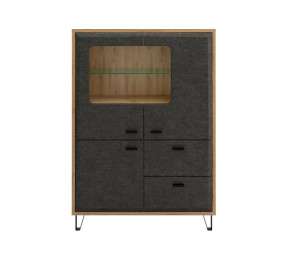 GRACE тумба KOM2W1D2S (Дуб наварра/Графит) в Лангепасе - langepas.mebel-tymen.ru | фото