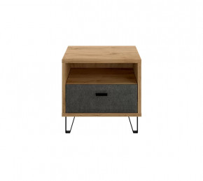 GRACE тумба прикроватная KOM1S (Дуб наварра/Графит) в Лангепасе - langepas.mebel-tymen.ru | фото
