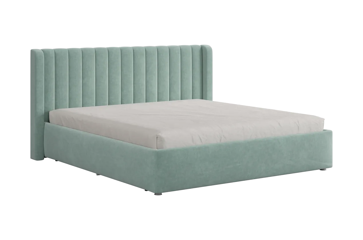 Кровать (каркас) Ева 180х200 см мята (велюр) в Лангепасе - langepas.mebel-tymen.ru | фото