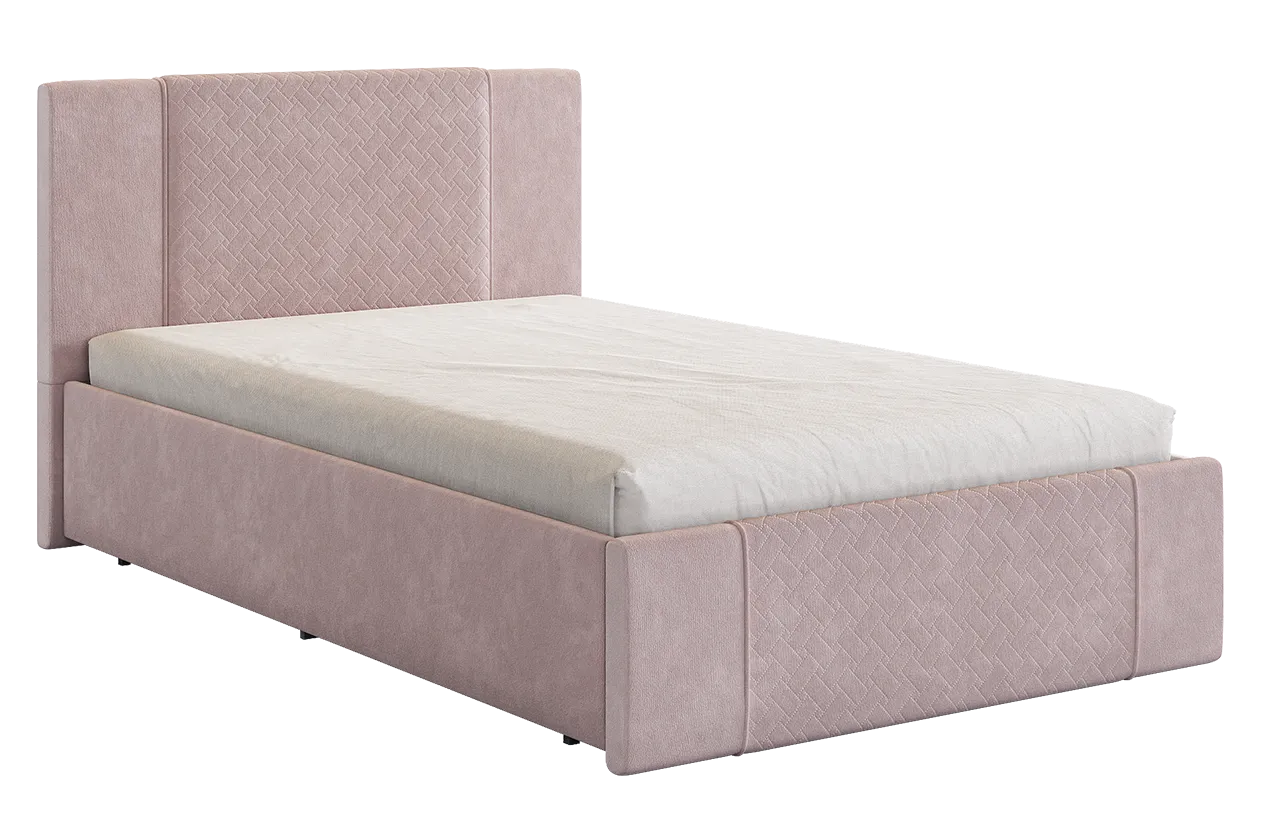 Кровать с основанием Хлоя 120х200 см нежно-розовый (велюр) в Лангепасе - langepas.mebel-tymen.ru | фото