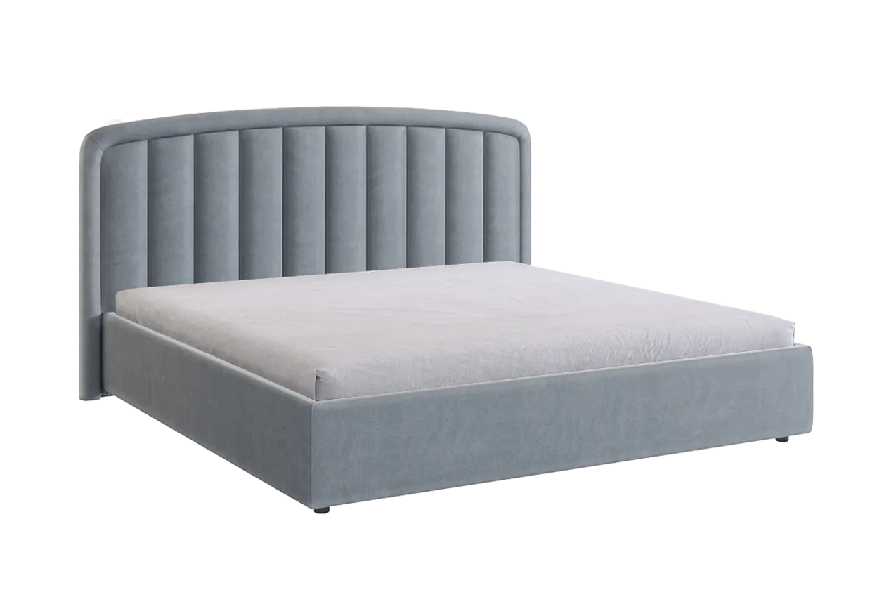 Кровать с подъемным механизмом Сиена 2 180х200 см оникс (велюр) в Лангепасе - langepas.mebel-tymen.ru | фото