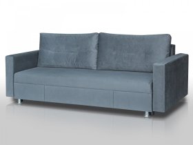 Диван Комфорт с прямыми подлокотниками серый в Лангепасе - langepas.mebel-tymen.ru | фото