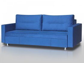 Диван Комфорт с прямыми подлокотниками синий в Лангепасе - langepas.mebel-tymen.ru | фото