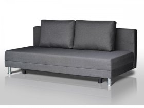 Диван Комфорт Лайт без подлокотников 2 подушки графит в Лангепасе - langepas.mebel-tymen.ru | фото