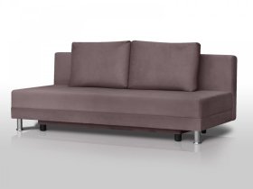 Диван Комфорт Лайт без подлокотников 2 подушки коричневый в Лангепасе - langepas.mebel-tymen.ru | фото