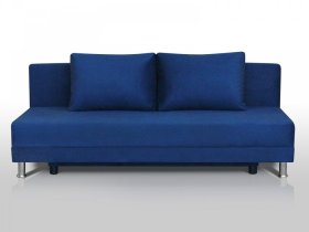Диван Комфорт Лайт без подлокотников 2 подушки синий в Лангепасе - langepas.mebel-tymen.ru | фото