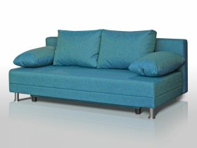 Диван Комфорт без подлокотников 4 подушки азур в Лангепасе - langepas.mebel-tymen.ru | фото