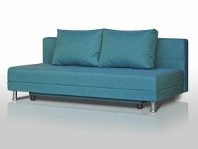 Диван Комфорт Лайт без подлокотников 2 подушки азур в Лангепасе - langepas.mebel-tymen.ru | фото