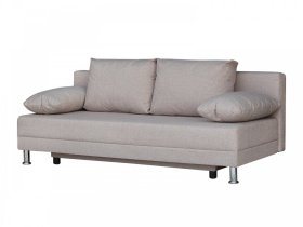 Диван Комфорт без подлокотников 4 подушки кэмел в Лангепасе - langepas.mebel-tymen.ru | фото