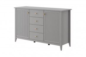 Комод 4 ящика + 2 двери Никеа Серый шифер/Лак Антрацит в Лангепасе - langepas.mebel-tymen.ru | фото