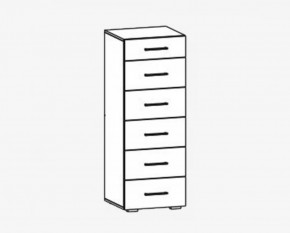 Комод 6 ящиков "Фиеста" №15 в Лангепасе - langepas.mebel-tymen.ru | фото