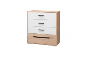 Комод Джуниор, дуб сонома/ дуб сонома, белый в Лангепасе - langepas.mebel-tymen.ru | фото