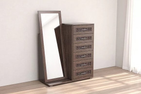 Комод Кэт-4 6 ящиков с зеркалом Венге Диал в Лангепасе - langepas.mebel-tymen.ru | фото