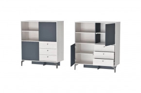 Комод Лион К-1 Ясень анкор светлый/Графит Диал в Лангепасе - langepas.mebel-tymen.ru | фото