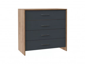 Комод с плитой 22мм Либерти Дуб крафт золотой/Антрацит в Лангепасе - langepas.mebel-tymen.ru | фото