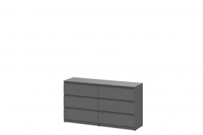 Комод с ящиками 1,38м Графит серый Денвер в Лангепасе - langepas.mebel-tymen.ru | фото