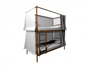 Конструкция для штор к Хостел Duo 3х стронняя в Лангепасе - langepas.mebel-tymen.ru | фото