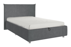 Кровать с подъемным механизмом Бест 120х200 см графит (велюр) в Лангепасе - langepas.mebel-tymen.ru | фото