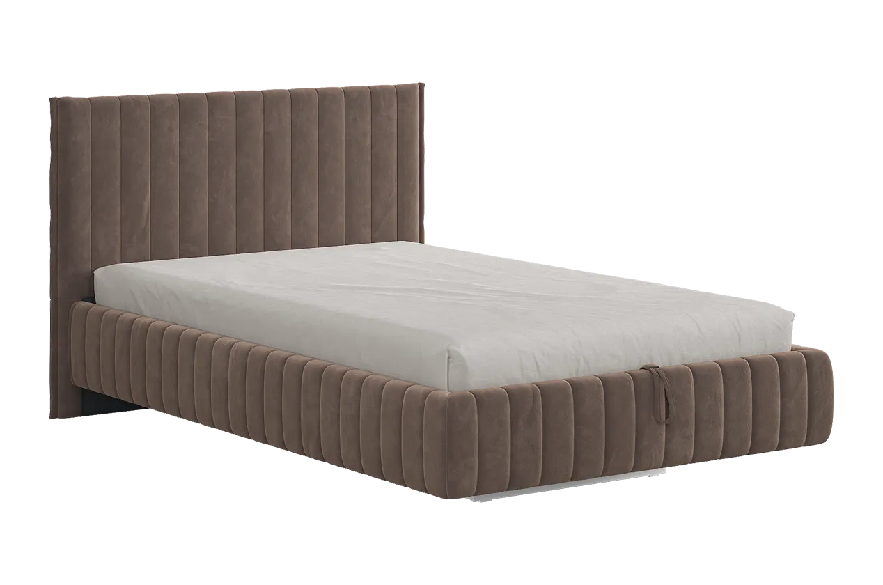 Кровать с подъемным механизмом Твикс 120х200 см латте (велюр) в Лангепасе - langepas.mebel-tymen.ru | фото