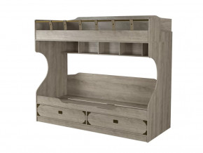 Кровать 2-х ярусная с лестницей Мираж-1 Секция-2-3 Дуб баррик в Лангепасе - langepas.mebel-tymen.ru | фото