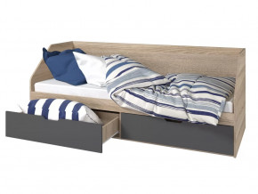 Кровать 800 2 ящика Анталия Графит в Лангепасе - langepas.mebel-tymen.ru | фото