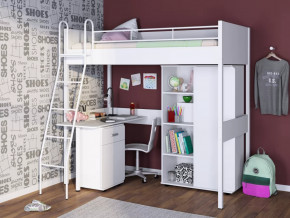 Кровать-чердак Дельта Лофт 20.02.01 с рабочей поверхностью в Лангепасе - langepas.mebel-tymen.ru | фото