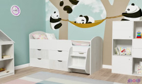 Кровать-чердак Малыш - 7 Винтерберг, Дуб молочный Ярофф в Лангепасе - langepas.mebel-tymen.ru | фото